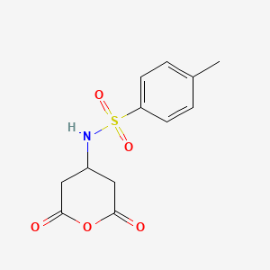 molecular formula C12H13NO5S B14204482 N-(2,6-Dioxooxan-4-yl)-4-methylbenzene-1-sulfonamide CAS No. 838906-38-0