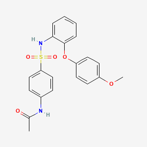 molecular formula C21H20N2O5S B14204498 N-(4-{[2-(4-Methoxyphenoxy)phenyl]sulfamoyl}phenyl)acetamide CAS No. 827577-16-2