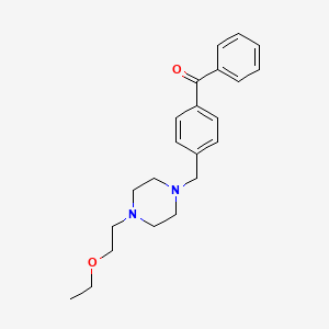 molecular formula C22H28N2O2 B14204504 (4-{[4-(2-Ethoxyethyl)piperazin-1-yl]methyl}phenyl)(phenyl)methanone CAS No. 918481-77-3