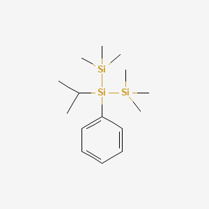 molecular formula C15H30Si3 B14204505 1,1,1,3,3,3-Hexamethyl-2-phenyl-2-(propan-2-yl)trisilane CAS No. 823207-66-5