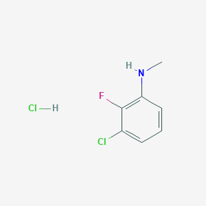 molecular formula C7H8Cl2FN B1420451 3-氯-2-氟-N-甲基苯胺盐酸盐 CAS No. 1187386-17-9