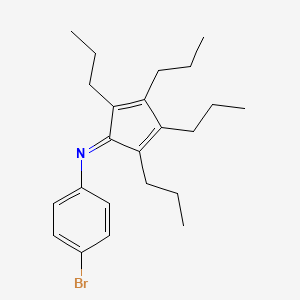 molecular formula C23H32BrN B14204517 N-(4-bromophenyl)-2,3,4,5-tetrapropylcyclopenta-2,4-dien-1-imine CAS No. 869668-07-5