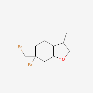 6-Bromo-6-(bromomethyl)-3-methyloctahydro-1-benzofuran