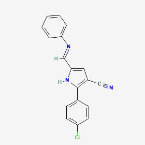 2-(Anilinomethylidene)-5-(4-chlorophenyl)-2H-pyrrole-4-carbonitrile