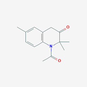 molecular formula C14H17NO2 B14204568 3(2H)-Quinolinone, 1-acetyl-1,4-dihydro-2,2,6-trimethyl- CAS No. 828939-21-5