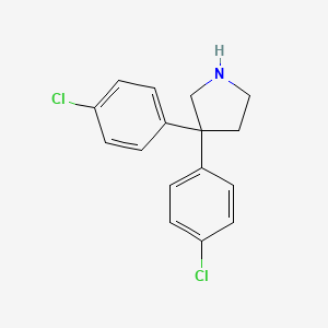 molecular formula C16H15Cl2N B14204570 3,3-Bis(4-chlorophenyl)pyrrolidine CAS No. 917899-23-1