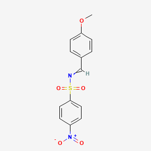 N-[(4-Methoxyphenyl)methylidene]-4-nitrobenzene-1-sulfonamide