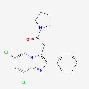 2-(6,8-Dichloro-2-phenylimidazo[1,2-a]pyridin-3-yl)-1-pyrrolidin-1-ylethanone