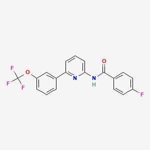 4-Fluoro-N-{6-[3-(trifluoromethoxy)phenyl]pyridin-2-yl}benzamide