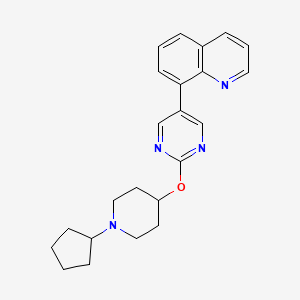 Quinoline, 8-[2-[(1-cyclopentyl-4-piperidinyl)oxy]-5-pyrimidinyl]-