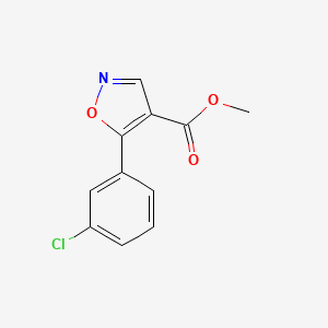molecular formula C11H8ClNO3 B1420466 5-(3-氯苯基)异恶唑-4-甲酸甲酯 CAS No. 1065074-27-2