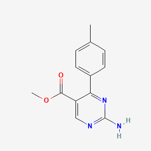 molecular formula C13H13N3O2 B1420468 2-氨基-4-对甲苯基嘧啶-5-甲酸甲酯 CAS No. 1133115-58-8