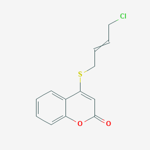 molecular formula C13H11ClO2S B14204696 4-[(4-Chlorobut-2-en-1-yl)sulfanyl]-2H-1-benzopyran-2-one CAS No. 831225-64-0