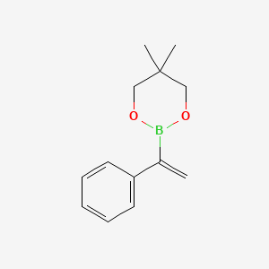 molecular formula C13H17BO2 B1420481 5,5-二甲基-2-(1-苯乙烯基)-1,3,2-二氧杂硼环丁烷 CAS No. 938080-25-2