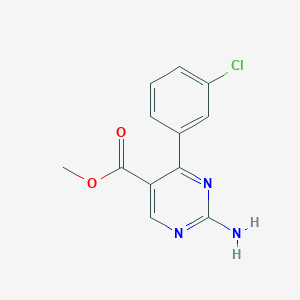 molecular formula C12H10ClN3O2 B1420483 2-氨基-4-(3-氯苯基)嘧啶-5-甲酸甲酯 CAS No. 1150163-89-5