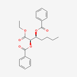 Heptanoic acid, 2,3-bis(benzoyloxy)-, ethyl ester, (2R,3S)-