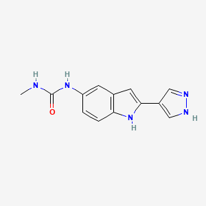 Urea, N-methyl-N'-[2-(1H-pyrazol-4-yl)-1H-indol-5-yl]-