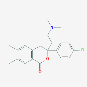 1H-2-Benzopyran-1-one, 3-(4-chlorophenyl)-3-[2-(dimethylamino)ethyl]-3,4-dihydro-6,7-dimethyl-