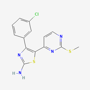 4-(3-Chlorophenyl)-5-[2-(methylsulfanyl)pyrimidin-4-yl]-1,3-thiazol-2-amine