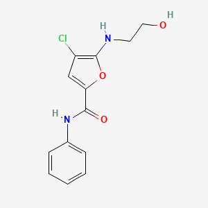 4-Chloro-5-[(2-hydroxyethyl)amino]-N-phenylfuran-2-carboxamide