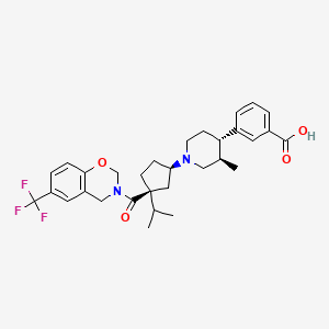 Benzoic acid, 3-[(3R,4S)-3-methyl-1-[(1R,3S)-3-(1-methylethyl)-3-[[6-(trifluoromethyl)-2H-1,3-benzoxazin-3(4H)-yl]carbonyl]cyclopentyl]-4-piperidinyl]-