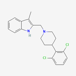 molecular formula C21H22Cl2N2 B14204986 2-{[4-(2,6-Dichlorophenyl)piperidin-1-yl]methyl}-3-methyl-1H-indole CAS No. 827016-64-8