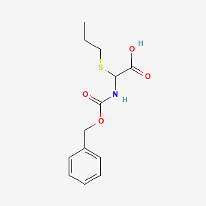 molecular formula C13H17NO4S B14204994 {[(Benzyloxy)carbonyl]amino}(propylsulfanyl)acetic acid CAS No. 821800-03-7