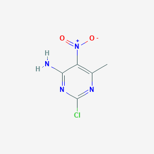 molecular formula C5H5ClN4O2 B014205 4-Amino-2-chloro-6-methyl-5-nitropyrimidine CAS No. 5453-06-5