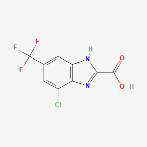 4-Chloro-6-(trifluoromethyl)-1H-benzimidazole-2-carboxylic acid