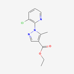 B1420506 Ethyl 1-(3-chloropyridin-2-yl)-5-methyl-1H-pyrazole-4-carboxylate CAS No. 1150164-31-0
