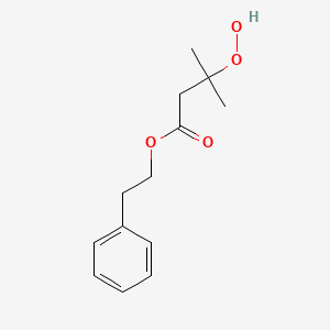 Butanoic acid, 3-hydroperoxy-3-methyl-, 2-phenylethyl ester