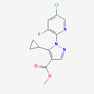 molecular formula C13H11ClFN3O2 B1420510 1-(5-氯-3-氟吡啶-2-基)-5-环丙基-1H-吡唑-4-羧酸甲酯 CAS No. 1150164-42-3