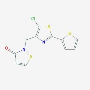 2-{[5-Chloro-2-(thiophen-2-yl)-1,3-thiazol-4-yl]methyl}-1,2-thiazol-3(2H)-one