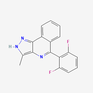 1H-Pyrazolo[4,3-c]isoquinoline, 5-(2,6-difluorophenyl)-3-methyl-