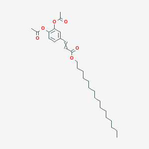 Hexadecyl 3-[3,4-bis(acetyloxy)phenyl]prop-2-enoate