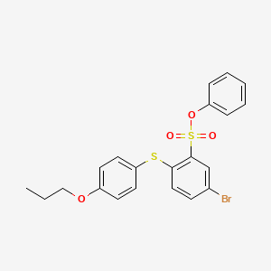 Phenyl 5-bromo-2-[(4-propoxyphenyl)sulfanyl]benzene-1-sulfonate