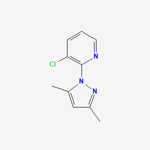 molecular formula C10H10ClN3 B1420517 3-氯-2-(3,5-二甲基-1H-吡唑-1-基)吡啶 CAS No. 1150164-90-1