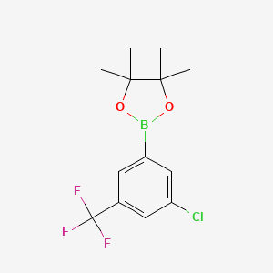 molecular formula C13H15BClF3O2 B1420518 2-(3-氯-5-(三氟甲基)苯基)-4,4,5,5-四甲基-1,3,2-二氧杂硼环丁烷 CAS No. 942069-65-0