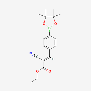 molecular formula C18H22BNO4 B1420523 2-氰基-3-[4-(4,4,5,5-四甲基-[1,3,2]二氧杂硼环-2-基)-苯基]-丙烯酸乙酯 CAS No. 1218790-51-2