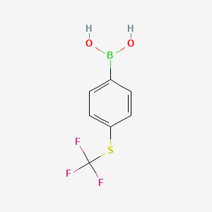molecular formula C7H6BF3O2S B1420526 4-(三氟甲基硫基)苯硼酸 CAS No. 947533-15-5