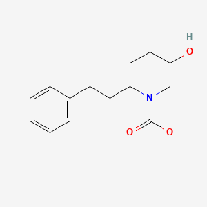 Methyl 5-hydroxy-2-(2-phenylethyl)piperidine-1-carboxylate