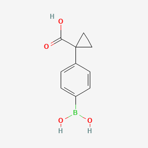 molecular formula C10H11BO4 B1420536 1-(4-硼苯基)环丙烷羧酸 CAS No. 1159489-46-9