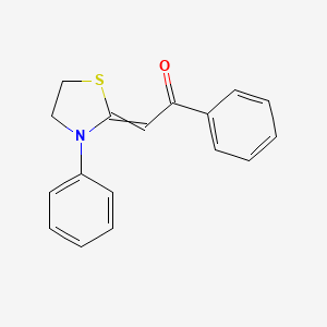 1-Phenyl-2-(3-phenyl-1,3-thiazolidin-2-ylidene)ethan-1-one