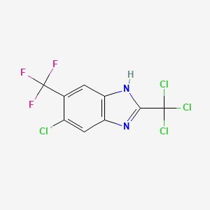 5-Chloro-2-(trichloromethyl)-6-(trifluoromethyl)-1H-benzimidazole