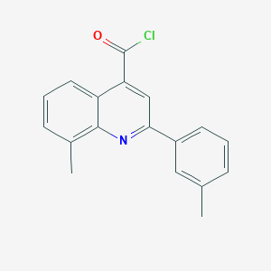 molecular formula C18H14ClNO B1420542 8-甲基-2-(3-甲基苯基)喹啉-4-甲酰氯 CAS No. 1160254-11-4
