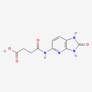molecular formula C10H10N4O4 B1420546 3-({2-氧代-1H,2H,3H-咪唑并[4,5-b]吡啶-5-基}氨基甲酰基)丙酸 CAS No. 1110717-63-9