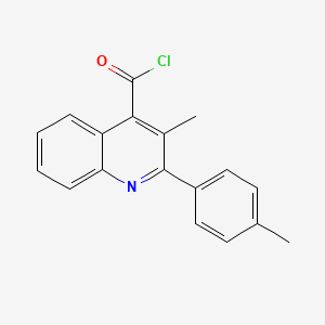 molecular formula C18H14ClNO B1420548 3-甲基-2-(4-甲基苯基)喹啉-4-羰基氯 CAS No. 1160264-93-6