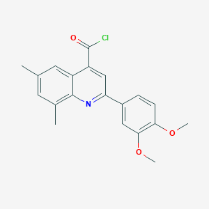 molecular formula C20H18ClNO3 B1420550 2-(3,4-二甲氧基苯基)-6,8-二甲基喹啉-4-甲酰氯 CAS No. 1160262-85-0