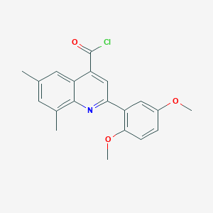 molecular formula C20H18ClNO3 B1420551 2-(2,5-二甲氧基苯基)-6,8-二甲基喹啉-4-甲酰氯 CAS No. 1160262-86-1