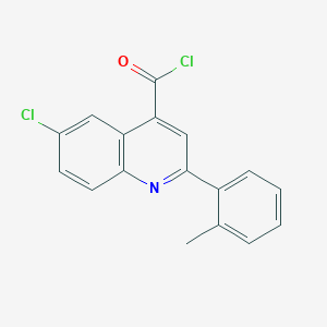 molecular formula C17H11Cl2NO B1420553 6-氯-2-(2-甲基苯基)喹啉-4-甲酰氯 CAS No. 1160263-11-5